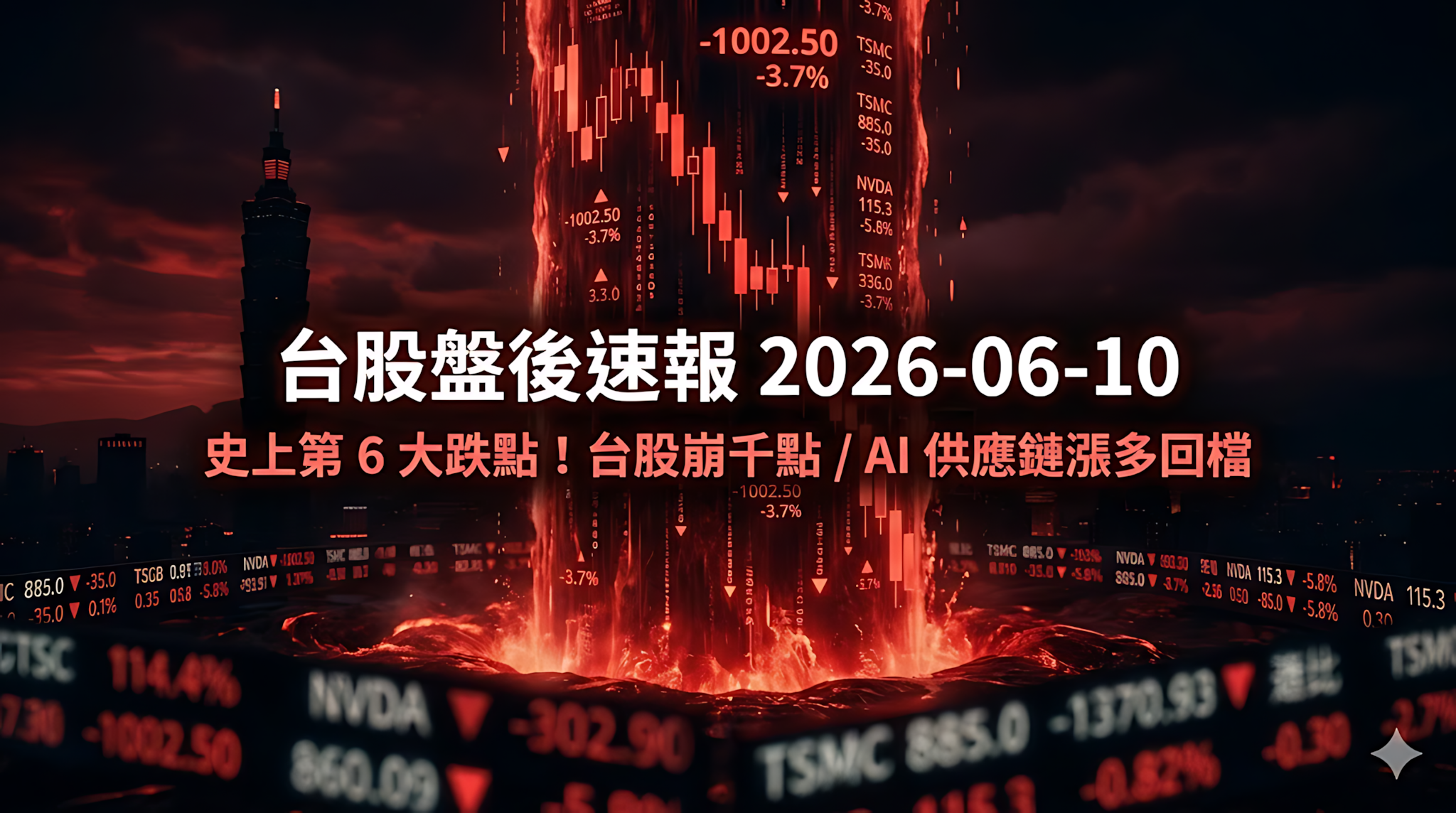 台股盤後速報 2026-06-10